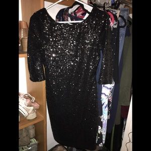 Black sequin dress