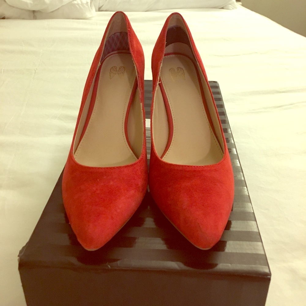 Red Victoria's Secret suede heel I size 6