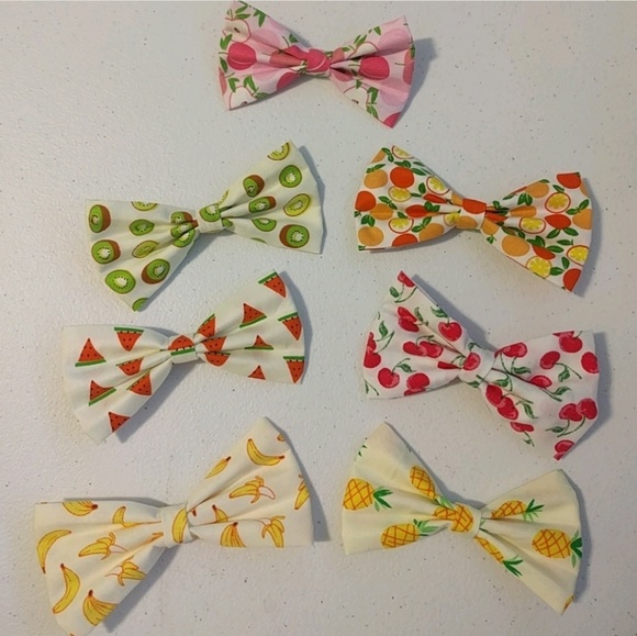 🍨BOGO 50% OFF🍨 諾 Fruit Print  Hair Bows - Picture 2 of 3