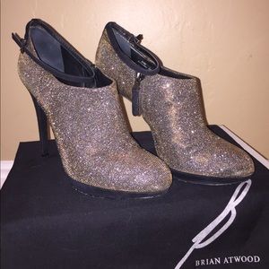 Brian Atwood Fruitera booties Gold/Silver/Black