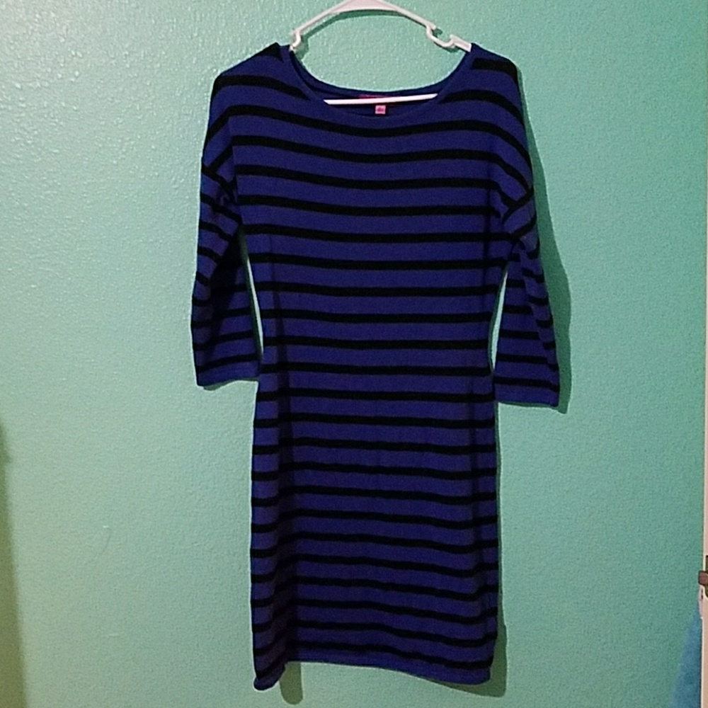 Blue Long Sleeve Dress
