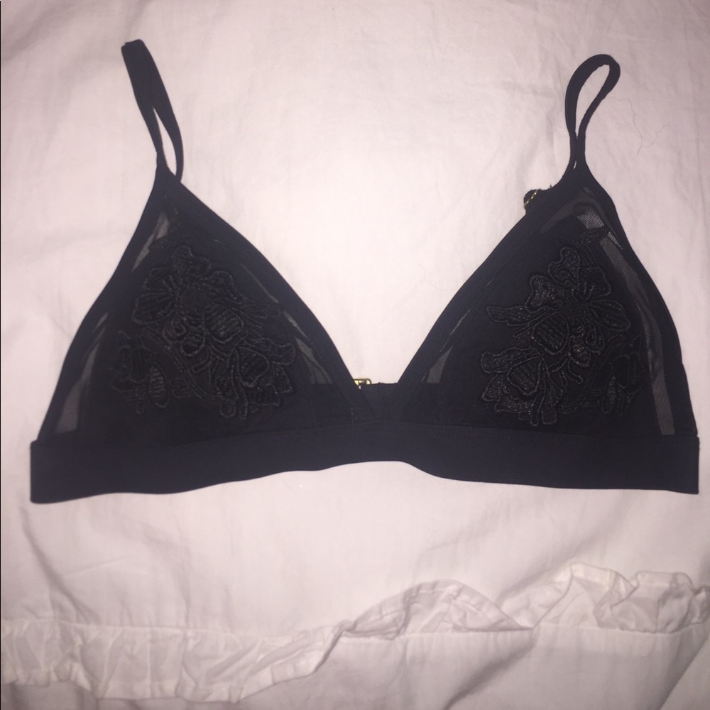 Black Mesh Bikini Top
