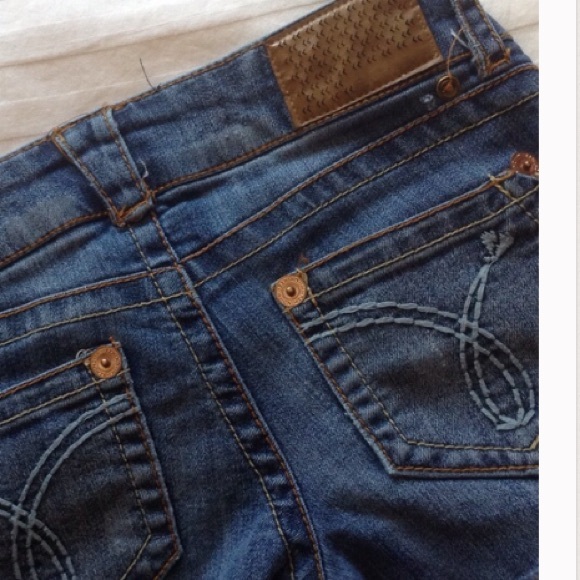 REWIND BLUE JEAN CUTOFFS 0 NWOT - Picture 3 of 4