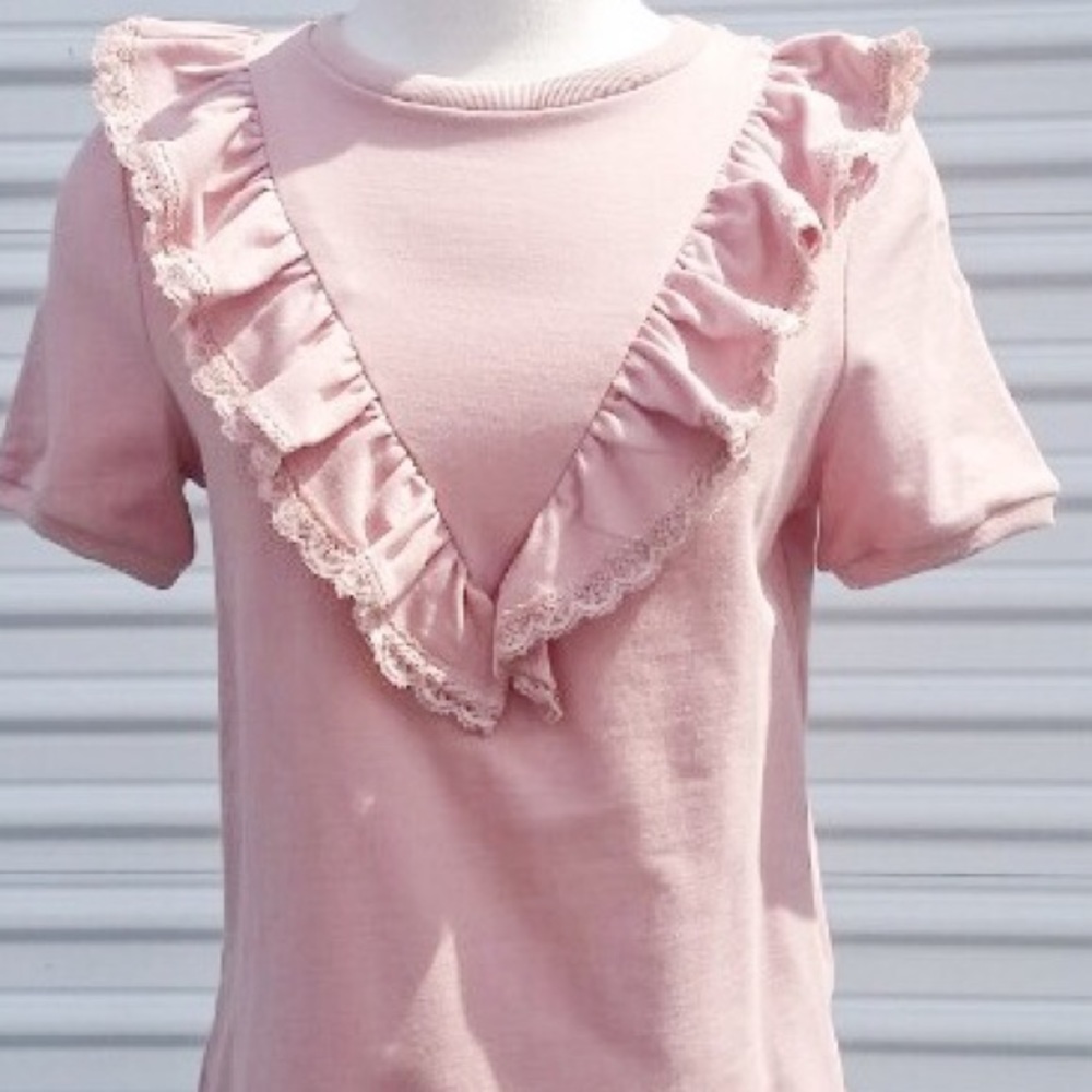 💗 Ruffle terry top 💗