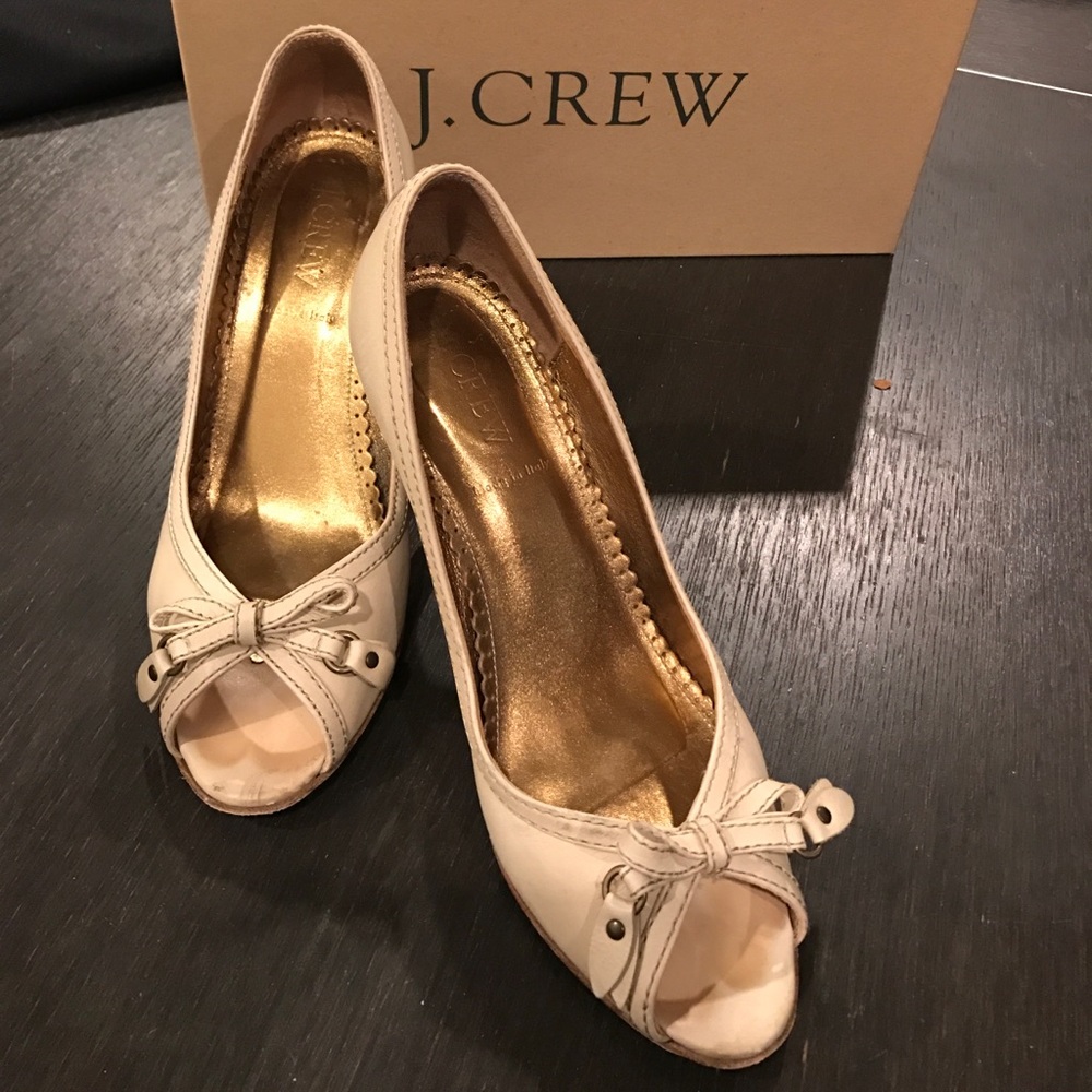 J.crew peep toe heels