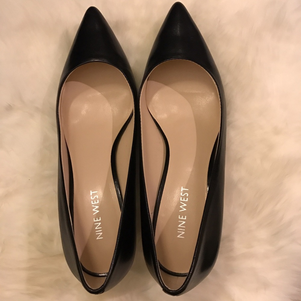 Nine West Black Kitten Heels