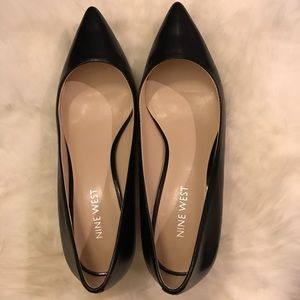 Nine West Black Kitten Heels