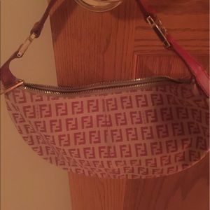 AUTHENTIC Red & Tan Fendi Purse