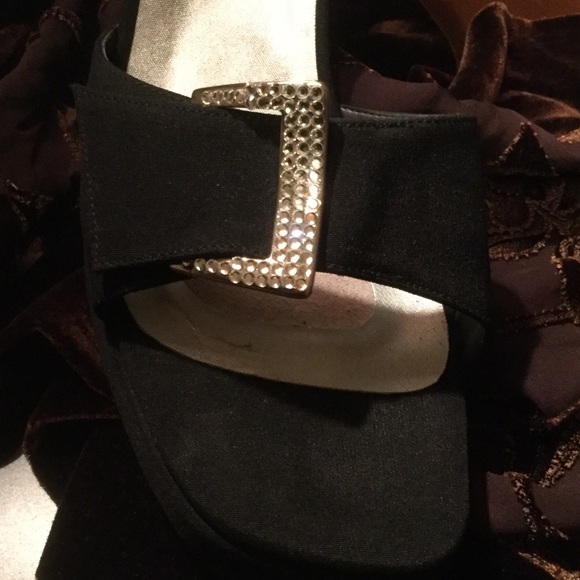 Stuart Weitzman Black/Crystal Heels - Picture 3 of 4
