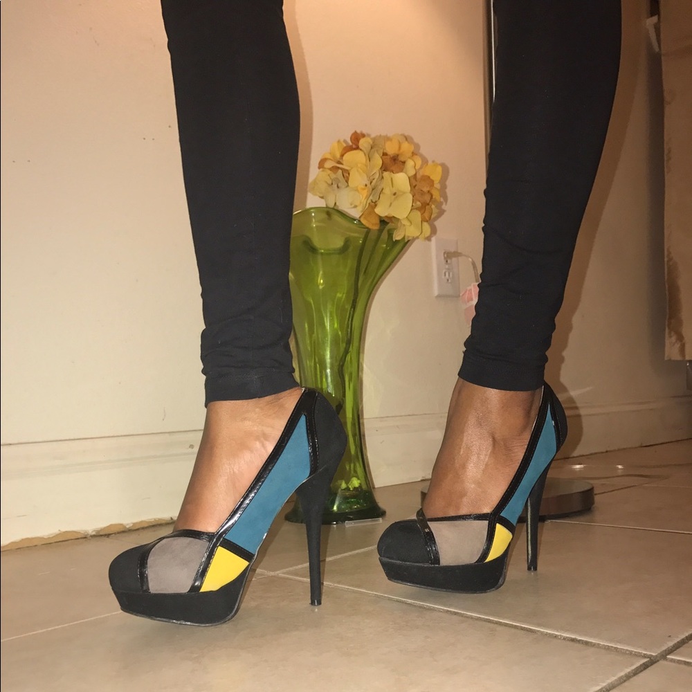 Color-Block Heels
