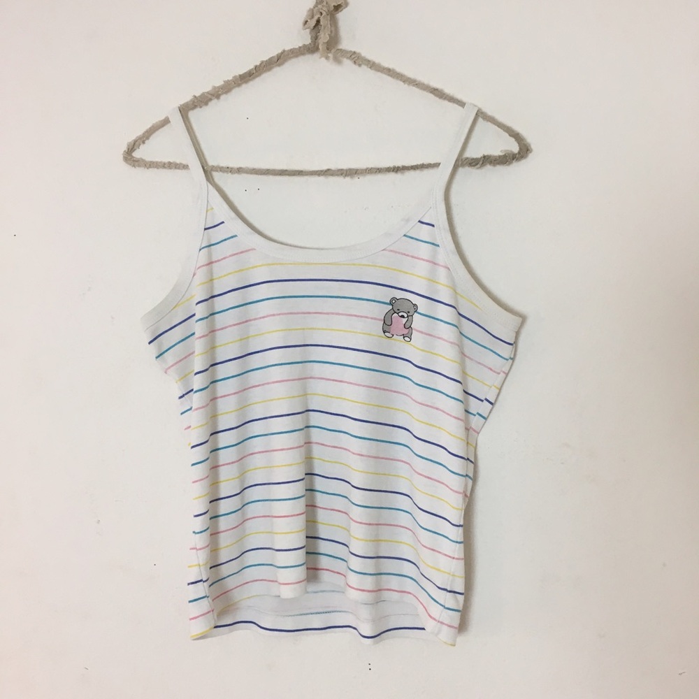 #29 Vintage Teddy Bear Pastel Tank Top