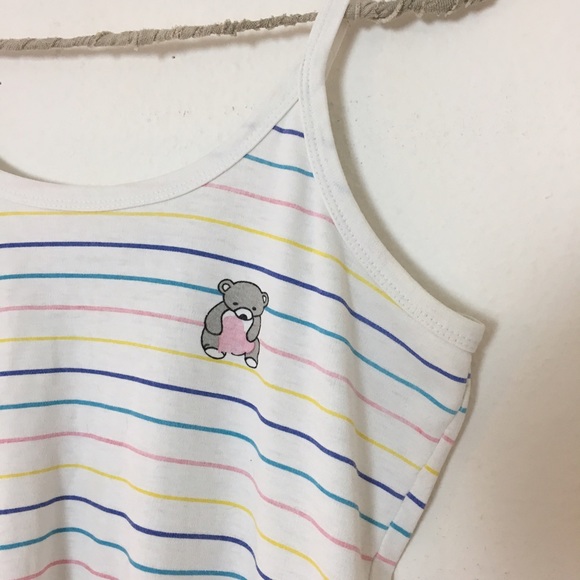 #29 Vintage Teddy Bear Pastel Tank Top - Picture 2 of 4