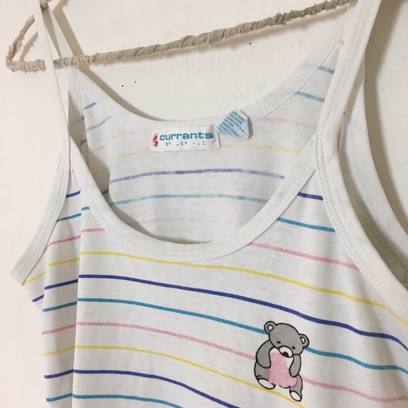 #29 Vintage Teddy Bear Pastel Tank Top - Picture 4 of 4