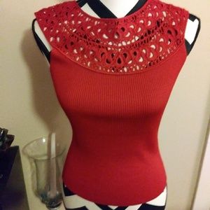 Ann Taylor Vintage Sexy Sleeveless Silk Sweate