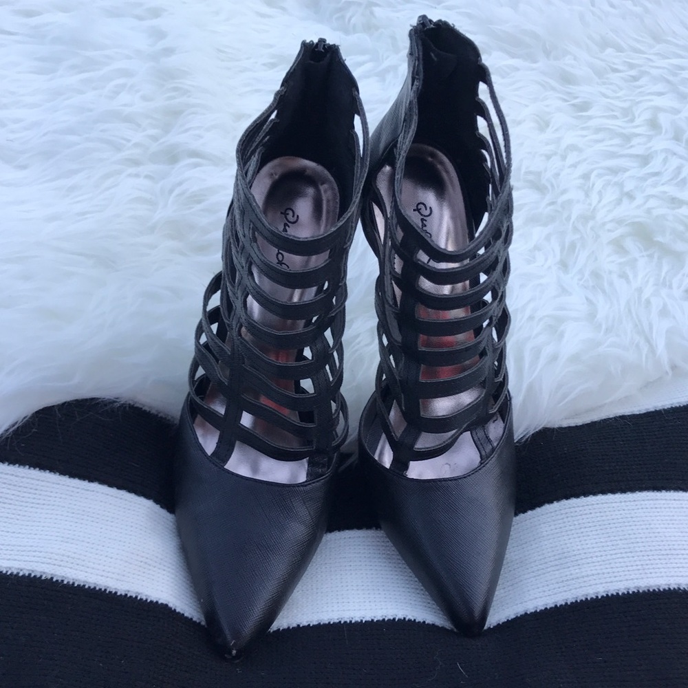 ⚡️Sale⚡️Black Cage Stiletto Booties - Picture 3 of 8