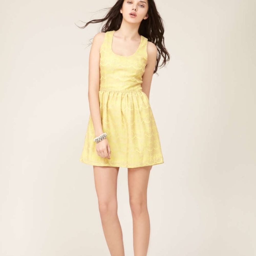 Scallop Lace Mini Dress