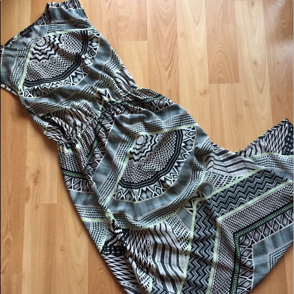 Vintage Aztec Maxi Dress - size small