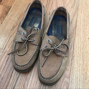 Sperry Top- Siders, Brown Leather Boat Shoes