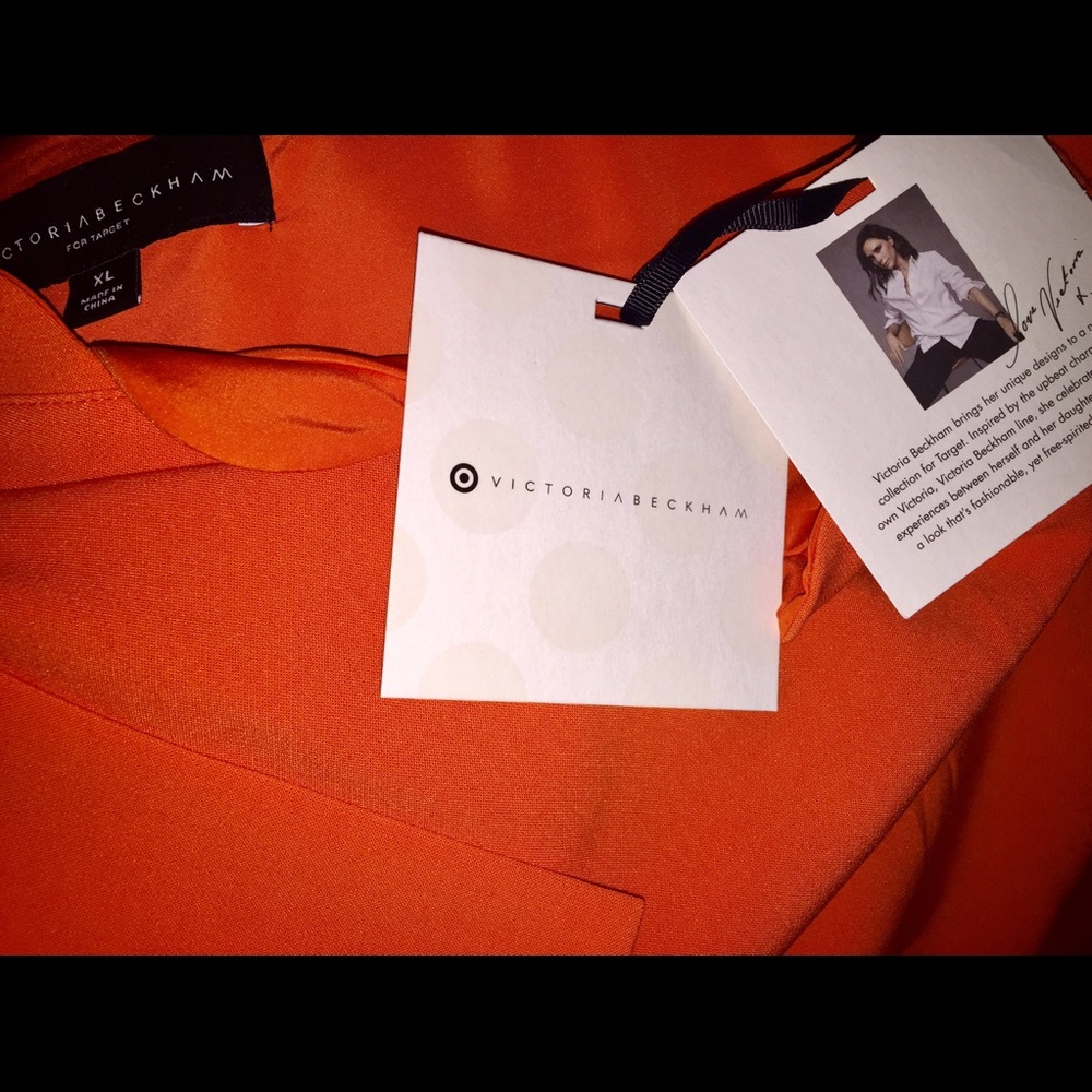 Victoria Beckham Ruffled One Shoulder Orange Dress - Picture 6 of 6