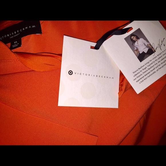 Victoria Beckham Ruffled One Shoulder Orange Dress - Picture 6 of 6