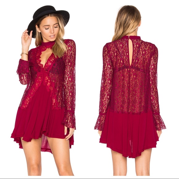Free People Tops - Free People Secret Origins Pieced Lace Tunic