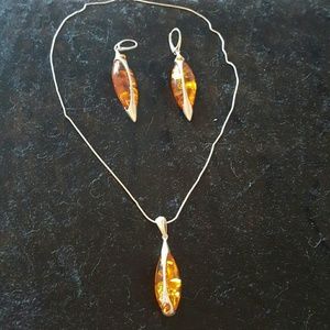 Baltic Amber with silver 925 set