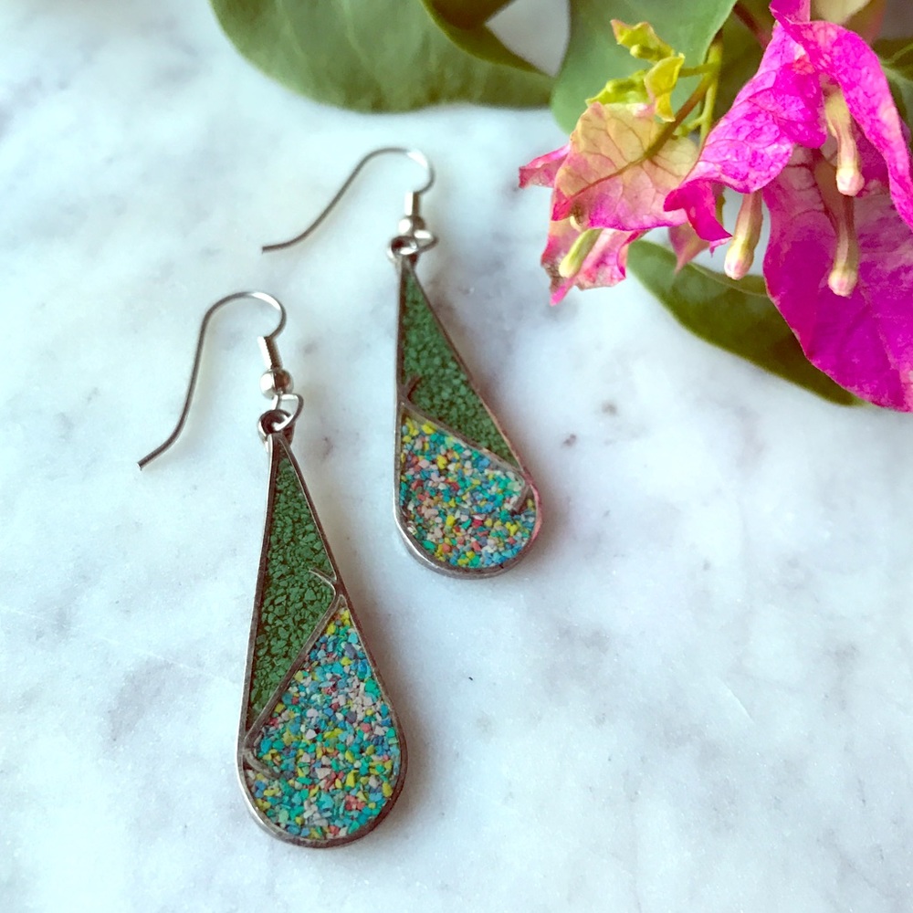 Vintage Alpaca Silver Earrings