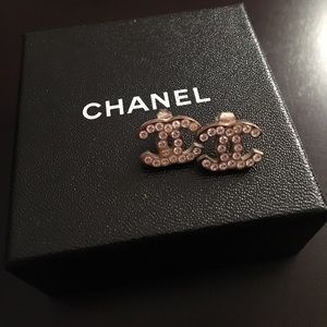 Chanel earrings with original box and tag