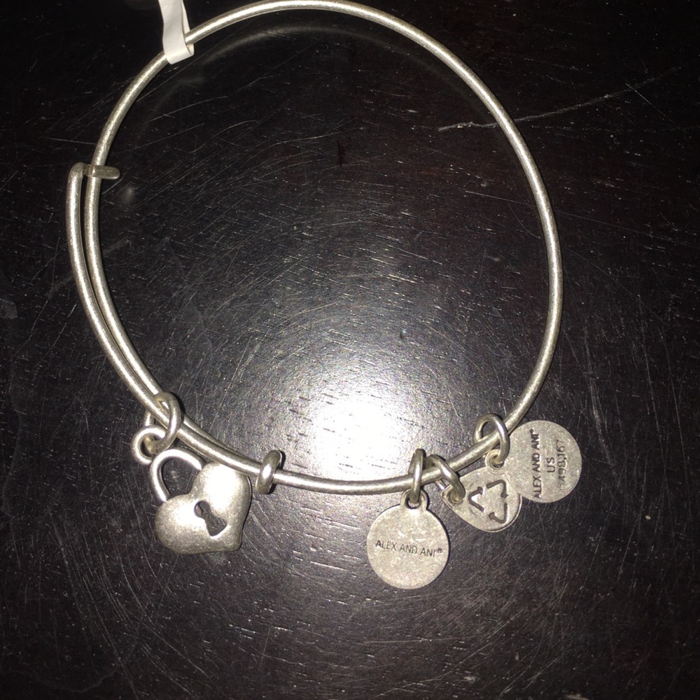 Alex & Ani silver heart bracelet