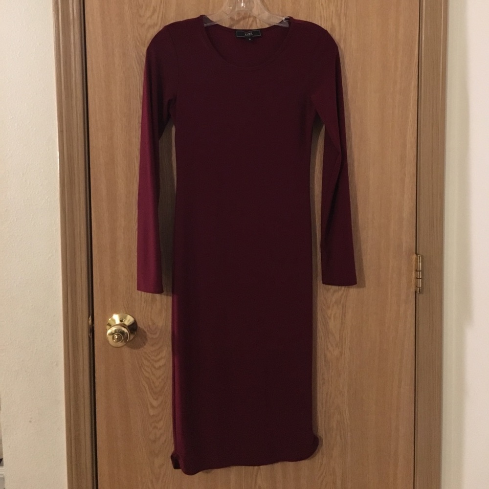 Long sleeve midi dress
