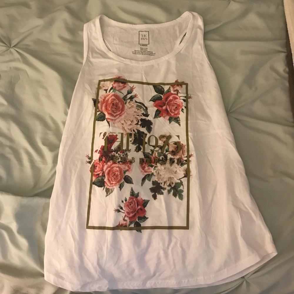 White floral tank top