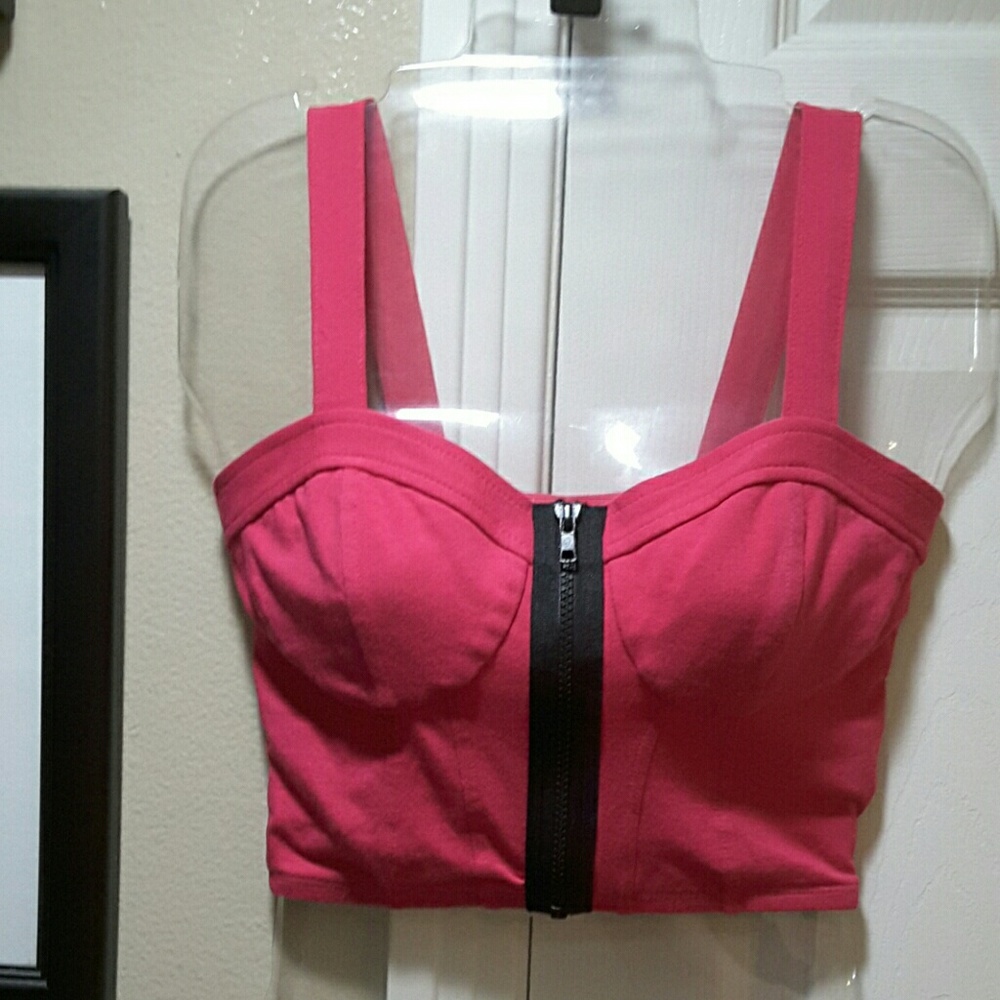 Hot Pink Crop Top - NWT - Medium
