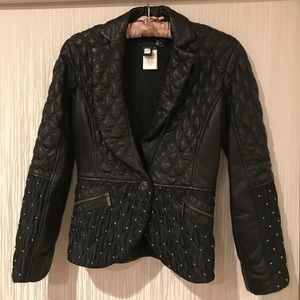 Just Cavalli black leather jacket.