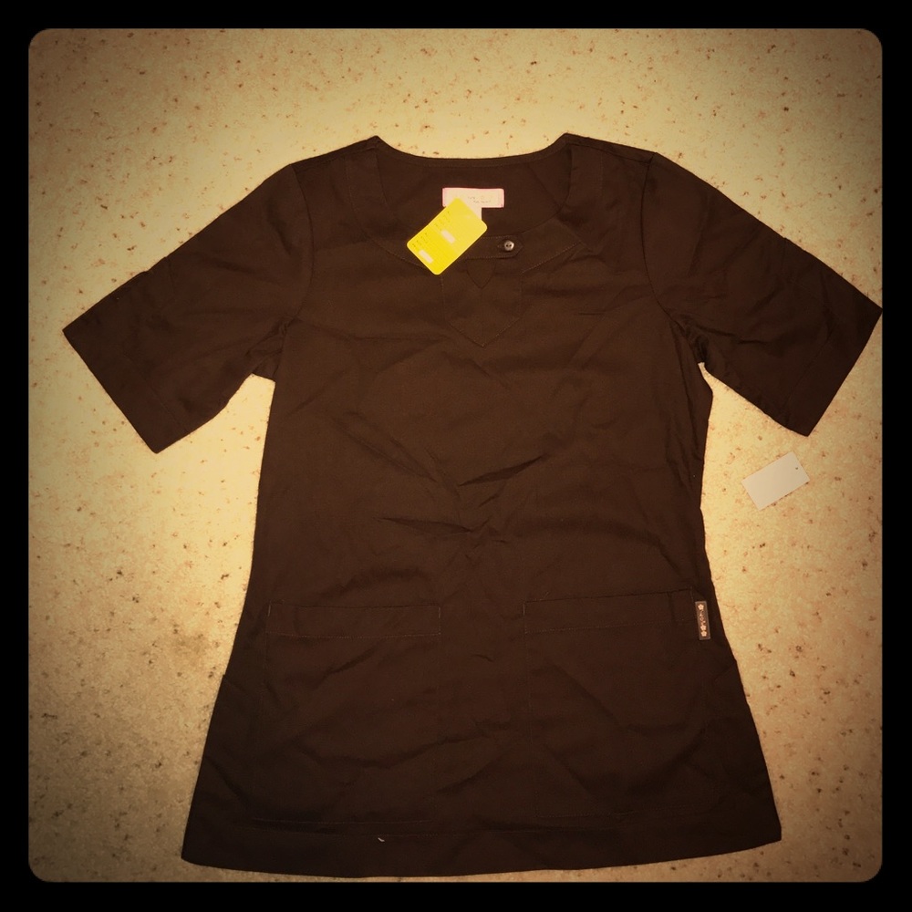 Cute brown Koi X-Small scrub top.