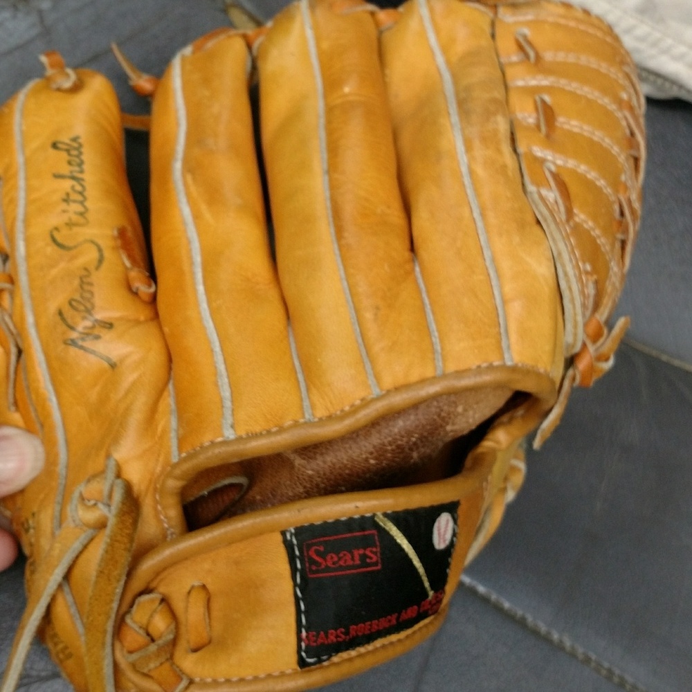 Vintage Sears Baseball Glove. "sears"