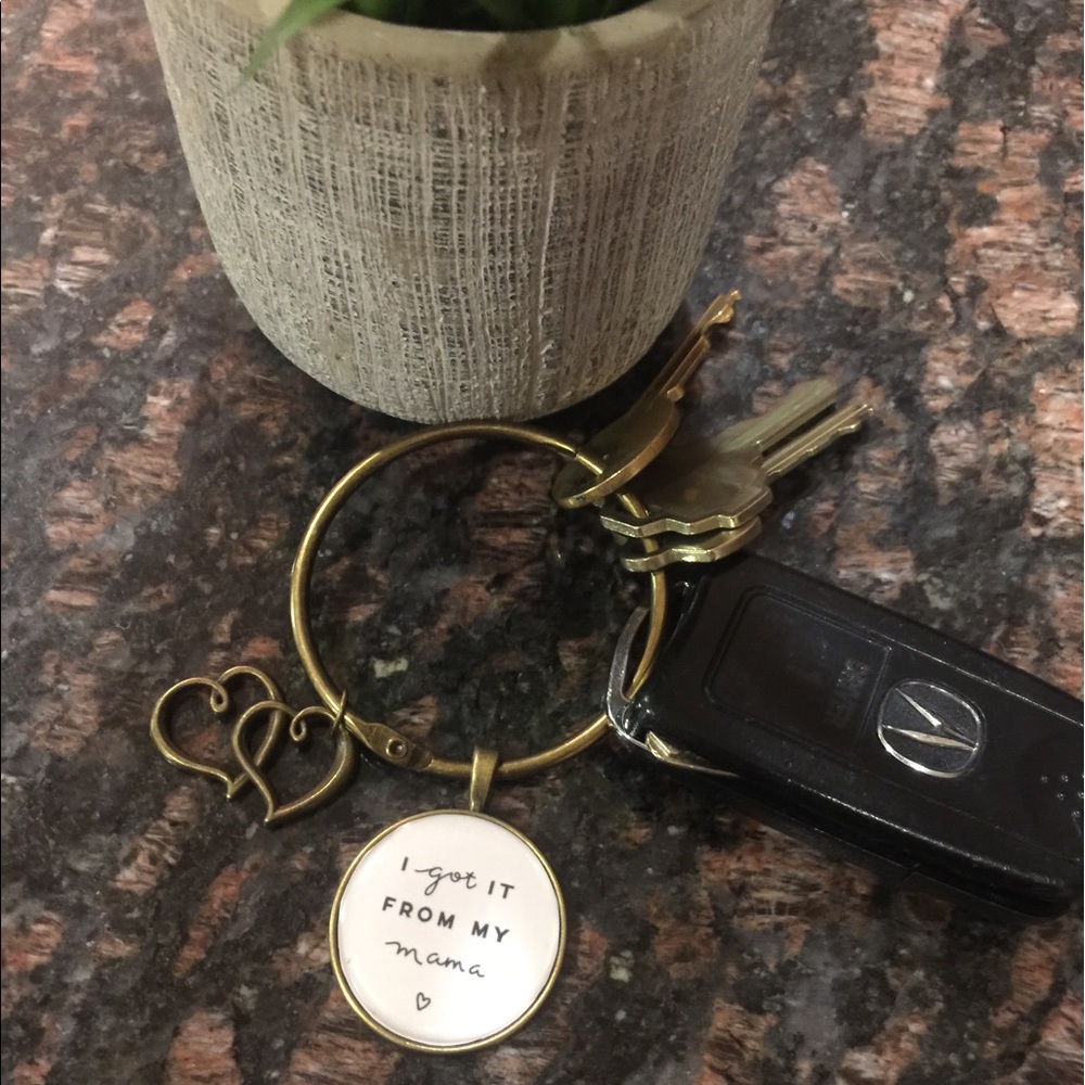 NEW boho brass keychain