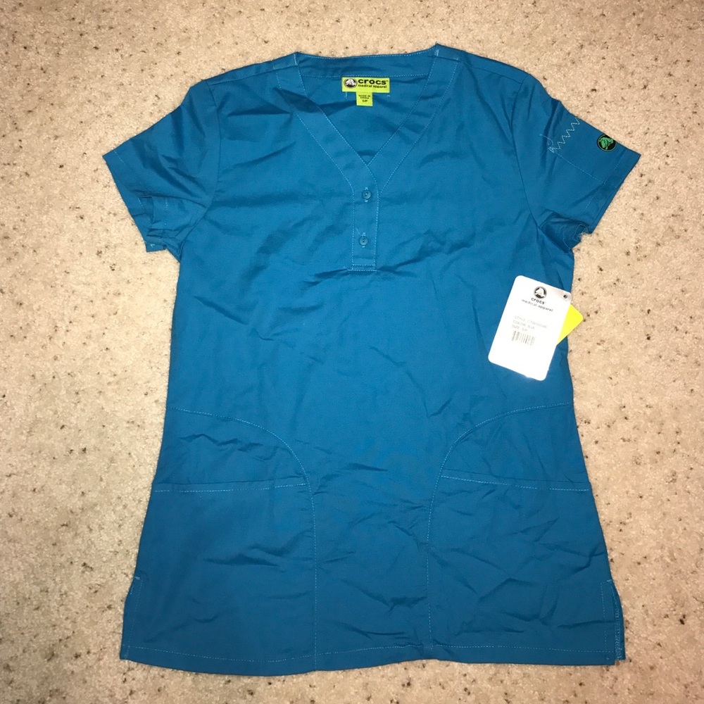 Cute Aqua Small Scrub Top