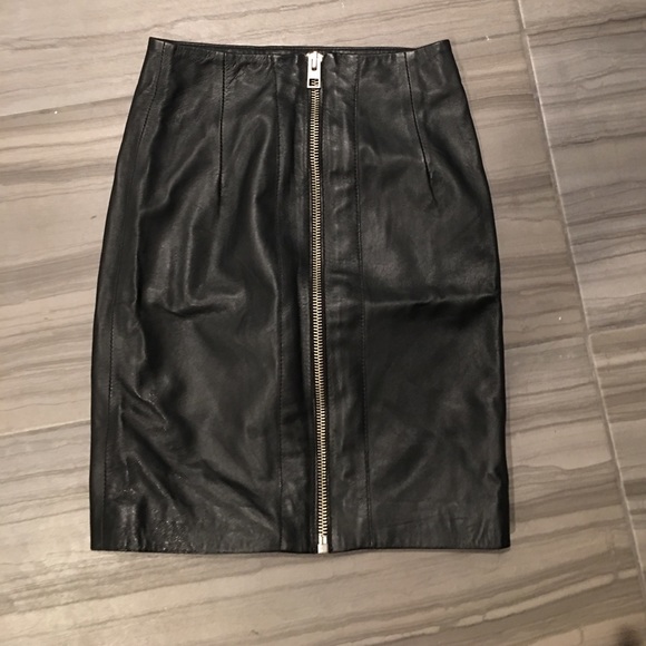 All Saints Dresses & Skirts - All Saints Leather Skirt with Back Zipper