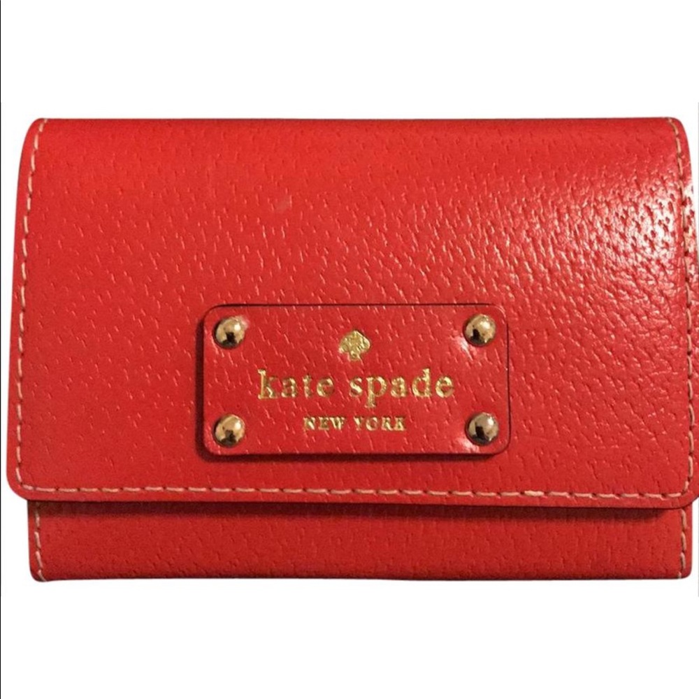Kate spade red leather wallet ❣️