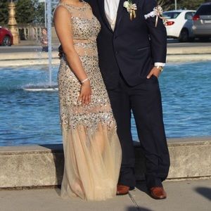 It's Prom Season! Gold sequined Prom Dress!