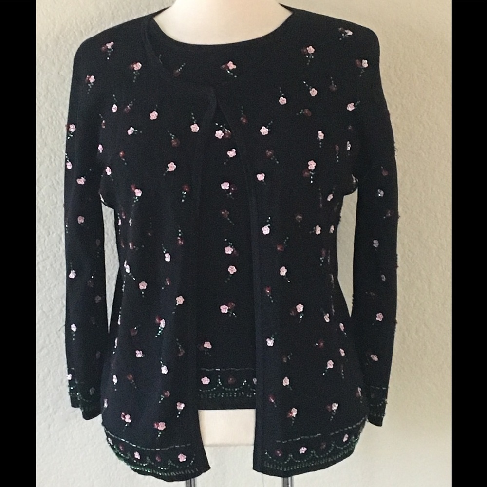 VInTaGE 2 piEce SeQuiNed JacKet /TaNk t0P - Picture 7 of 9