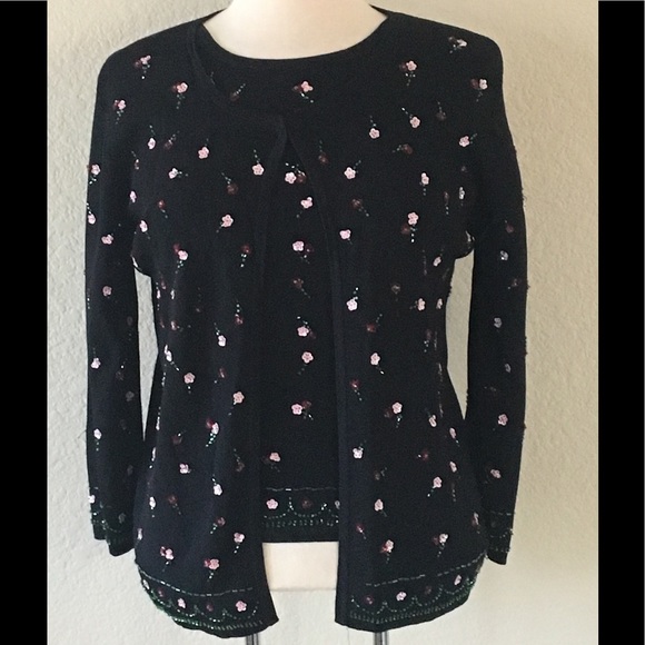 VInTaGE 2 piEce SeQuiNed JacKet /TaNk t0P - Picture 7 of 9