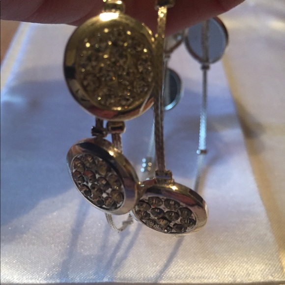 Silver & Rhinestone Bangles - Picture 2 of 2