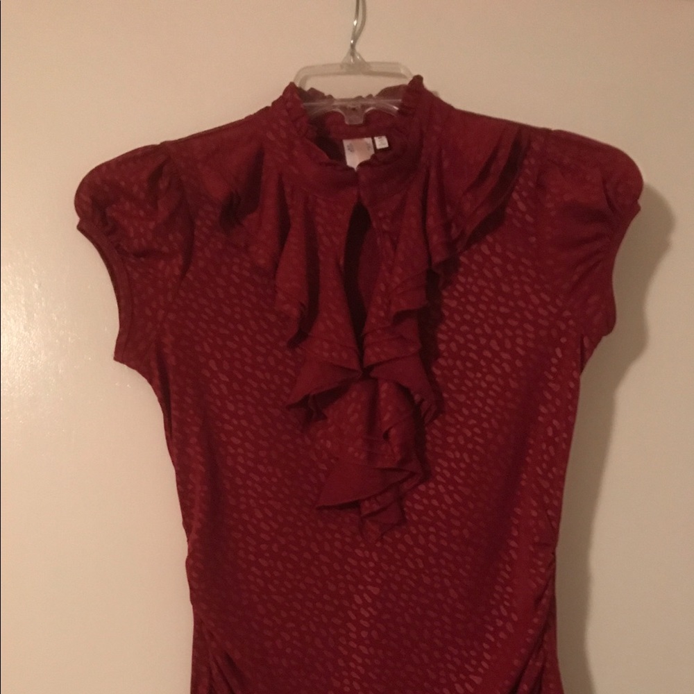 Sexy Red Silk Blouse