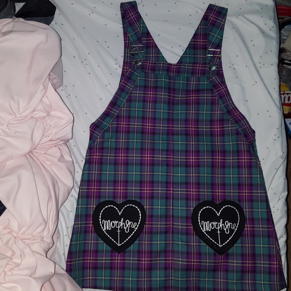 Tartan pinafore overall morph8ne dress