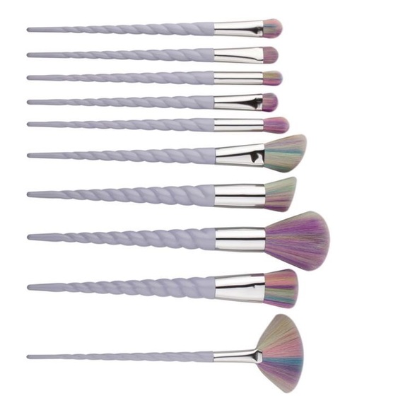 rainbow & white unicorn brush set - Picture 2 of 3