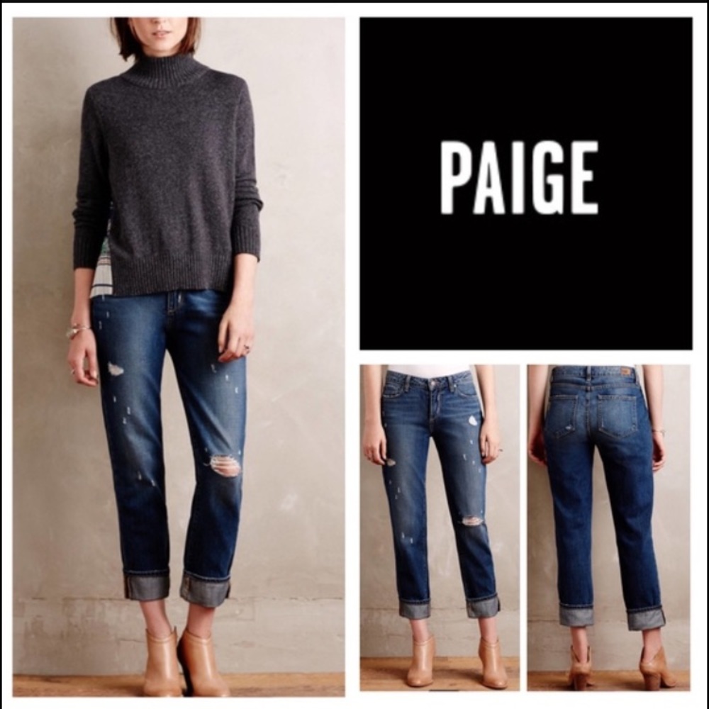 Paige Jimmy Jimmy Cropped Boyfriend Jeans