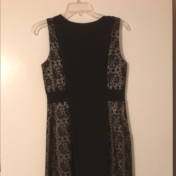 Black and Tan Lace Bodycon Dress - Picture 3 of 4