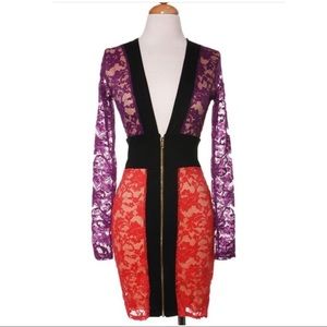 🎊 NWT 🎊 Plus Size purple and orange lace dress