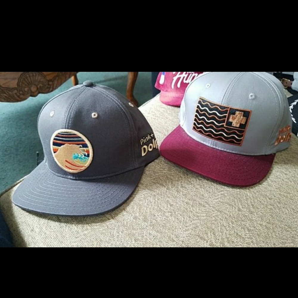 2 rare pink dolphin hats